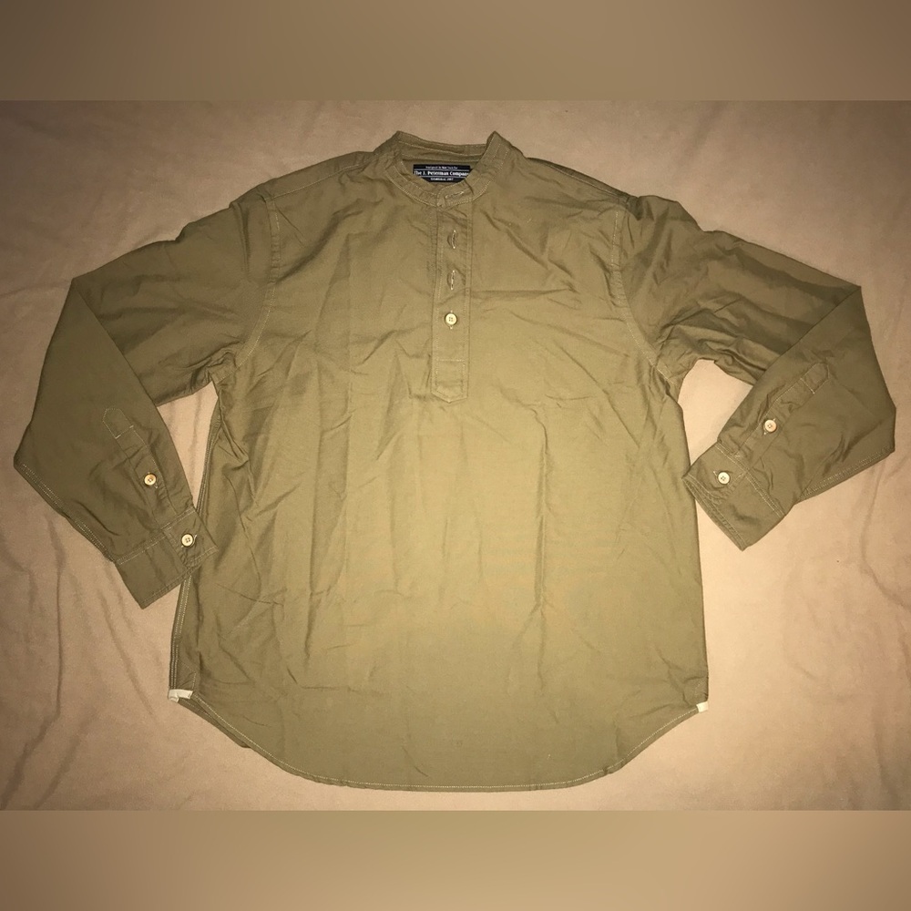 EUC! The J. Peterman Company Women's Canvas JP Shirt size M Green